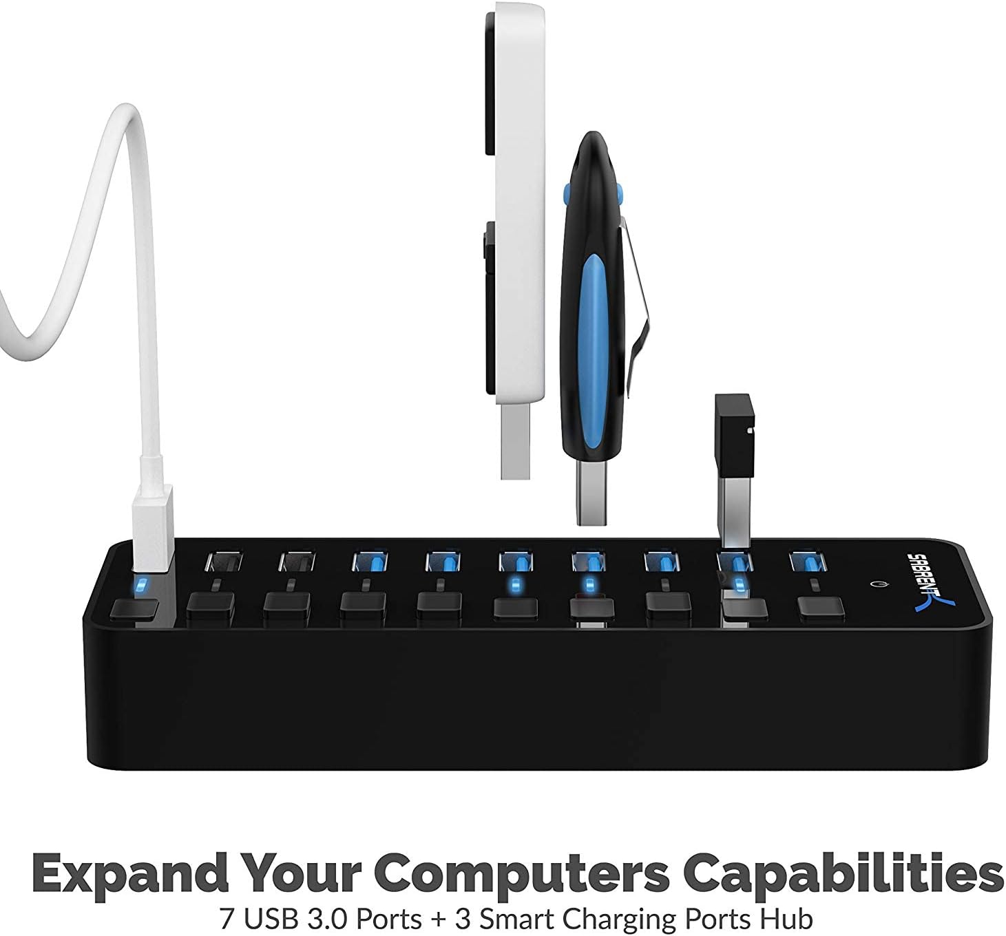 SABRENT Powered USB Hub